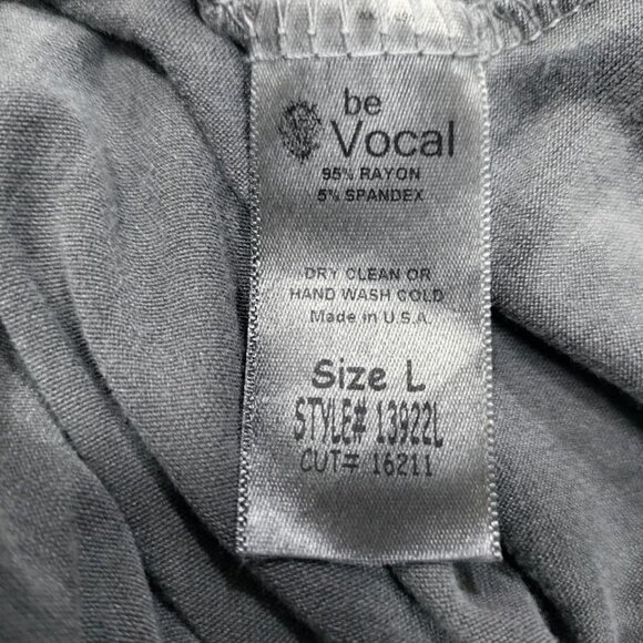 Be Vocal Studded Lagenlook Artsey Rocker Festival Y2K Whimsy Tunic Top Gray L - Picture 7 of 11